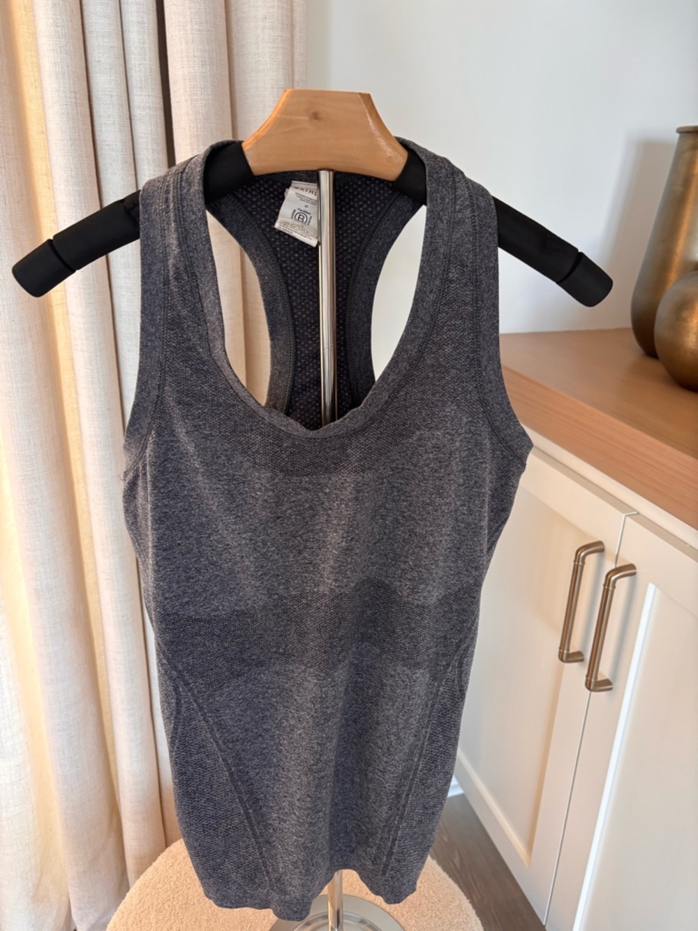 Athleta Charcoal Gray Racerback Workout Tank